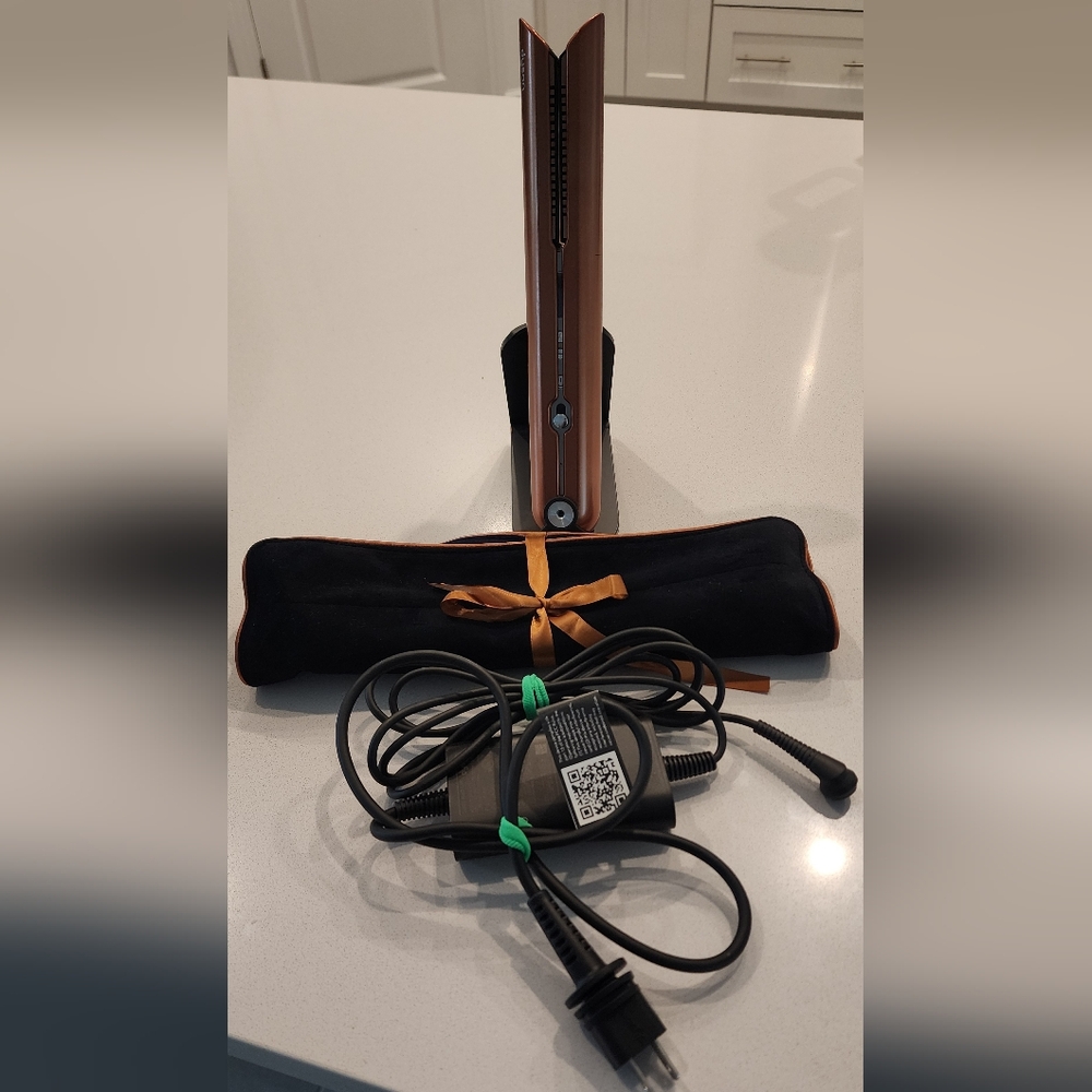 Dyson Copper Hair Straightener with Black Pouch